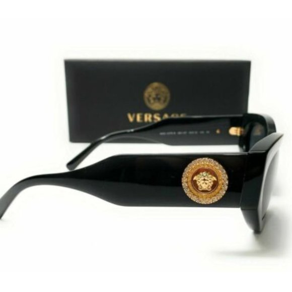 Versace Women\'s Black and Grey Sunglasses!